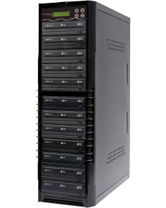 BestDuplicator 11 Target (1 to 11) 24X SATA DVD Duplicator Built-in LG Burner DVD Burner (128MB Buffer) + Free Nero 10 Multimedia Suite Essentials CD/DVD Burner Software - Professional DVD CD Duplication Copier Machine